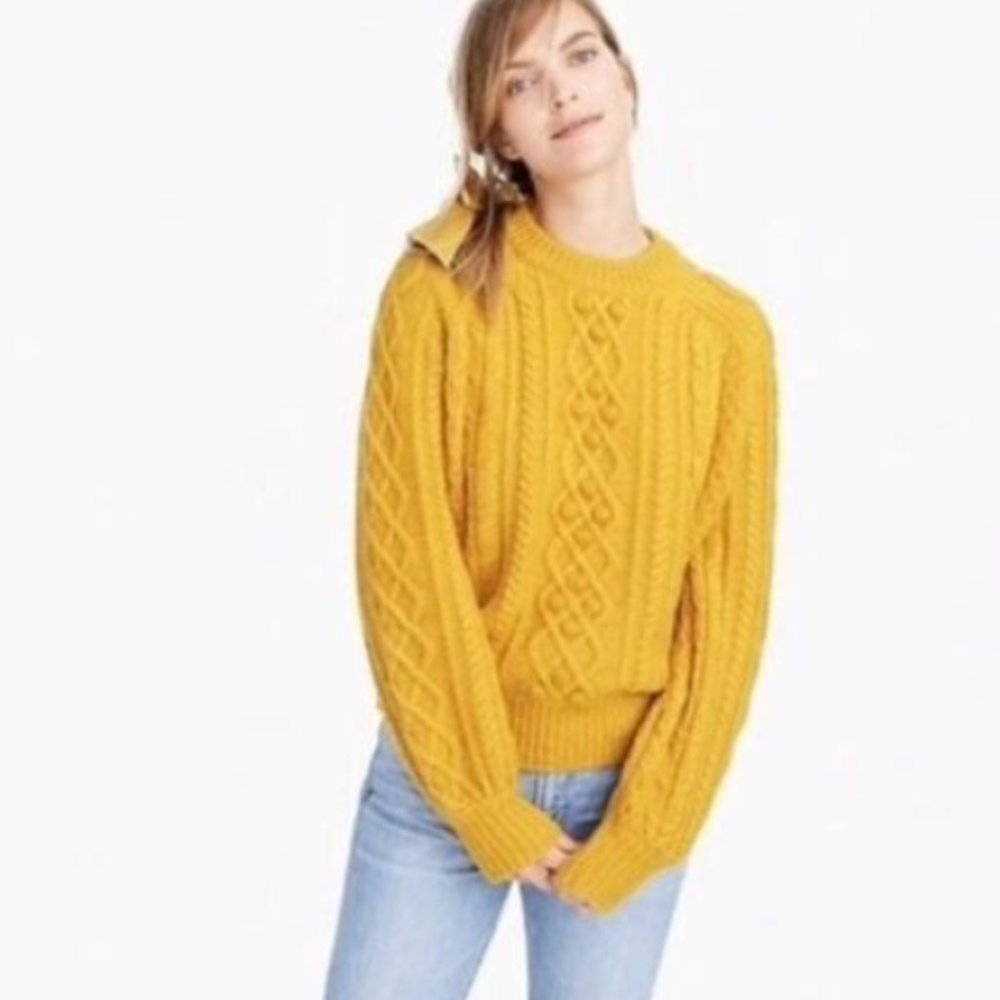 J. Crew Demy Lee Mustard Yellow Sweater - Picture 9 of 9